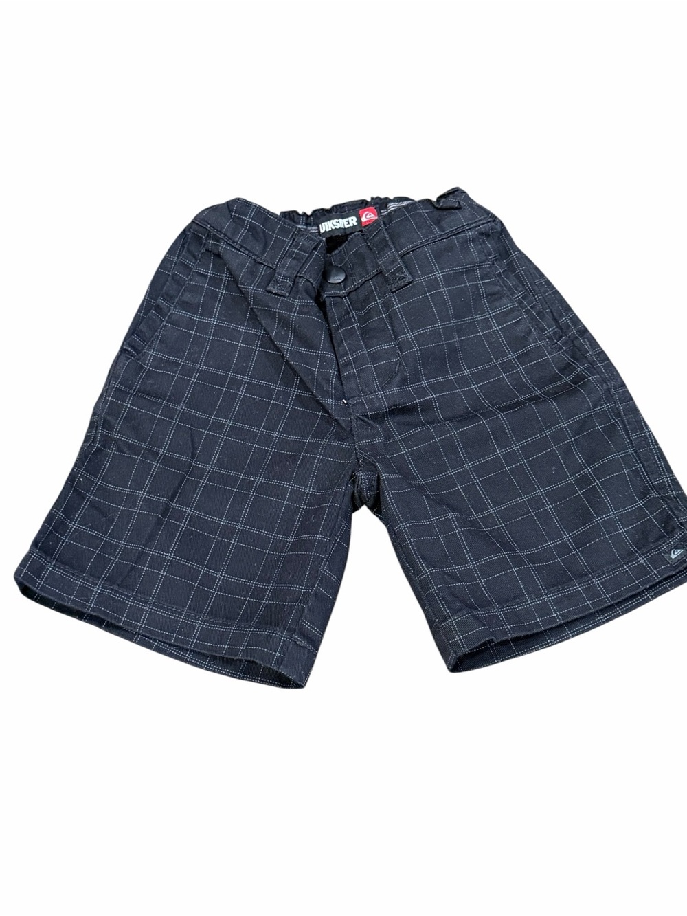 Quiksilver, Pair of Black Plaid Boy’s Khaki style Shorts, Size 2/2T